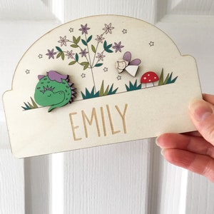 Personalised Enchanted Forest Child's Door Plaque