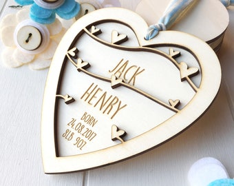 New Baby Boy Keepsake | Personalised baby gift | New born gift | keepsake heart