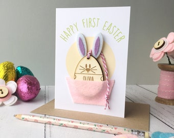 Baby's First Easter Card and Keepsake Ornament | Personalised 1st Easter card | Baby's first Easter