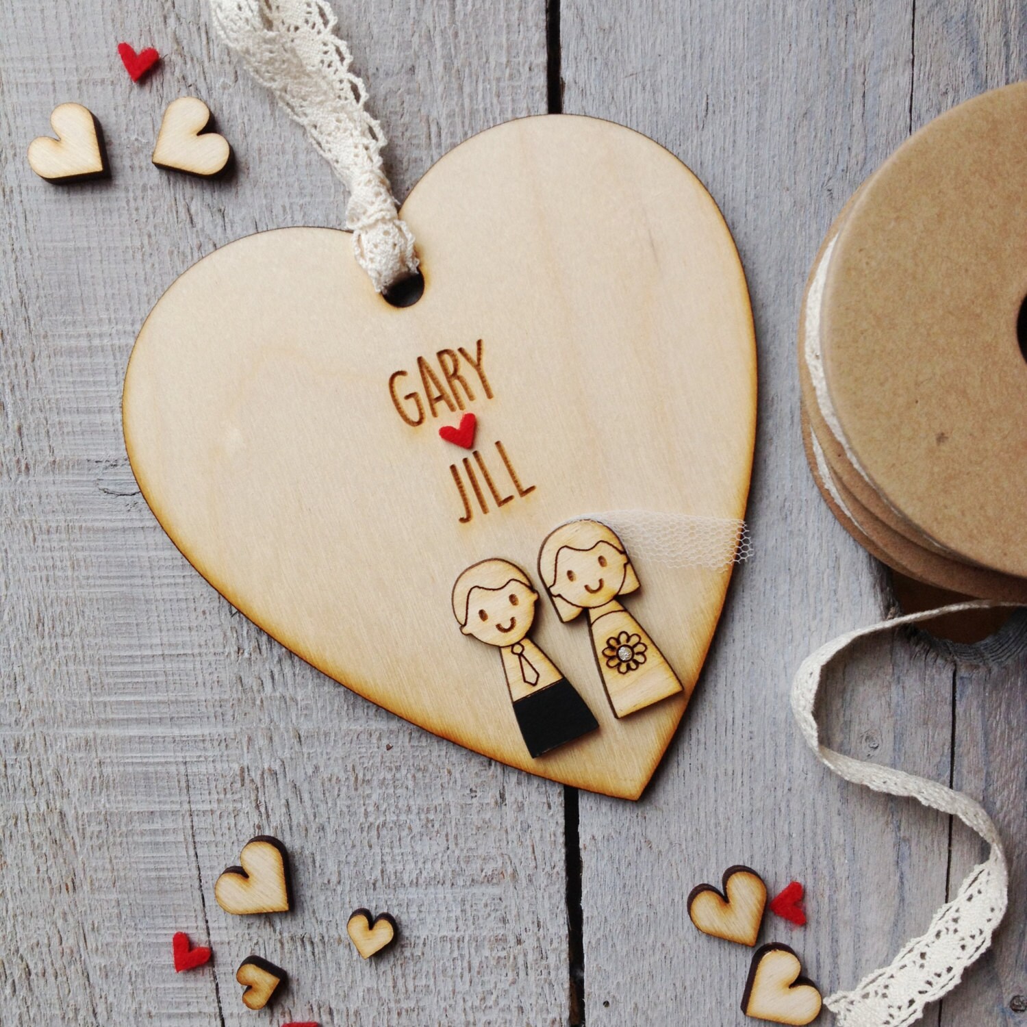 Wedding couple keepsake heart wedding gift keepsake gift Etsy