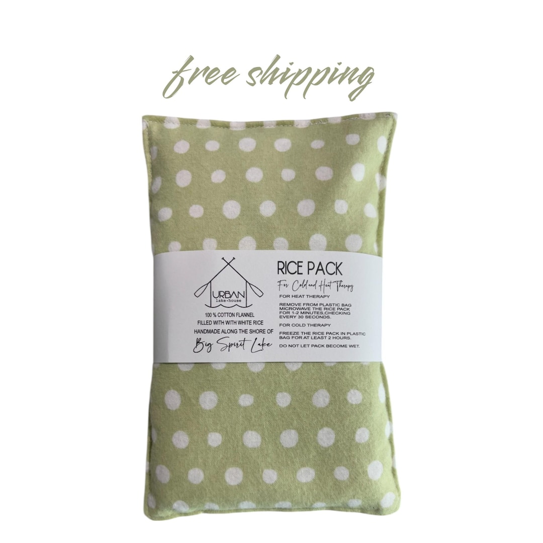 Microwavable Rice Pack- Rice Bag for Hot or Cold Therapy- Flannel Rice ...
