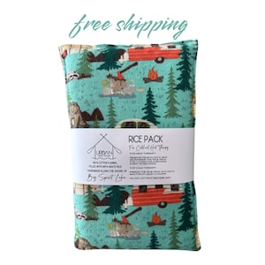Microwavable Rice Heat Pack- Hot or Cold Pack- Rice Bag for Heat Therapy- Rice Bag for Cold Therapy- Flannel Reusable Microwave Heat Pack
