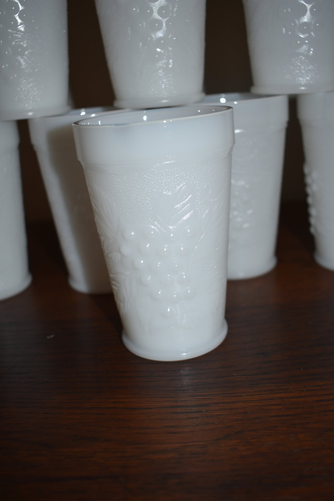 Milk Glass Drinking Glasses 8 Etsy