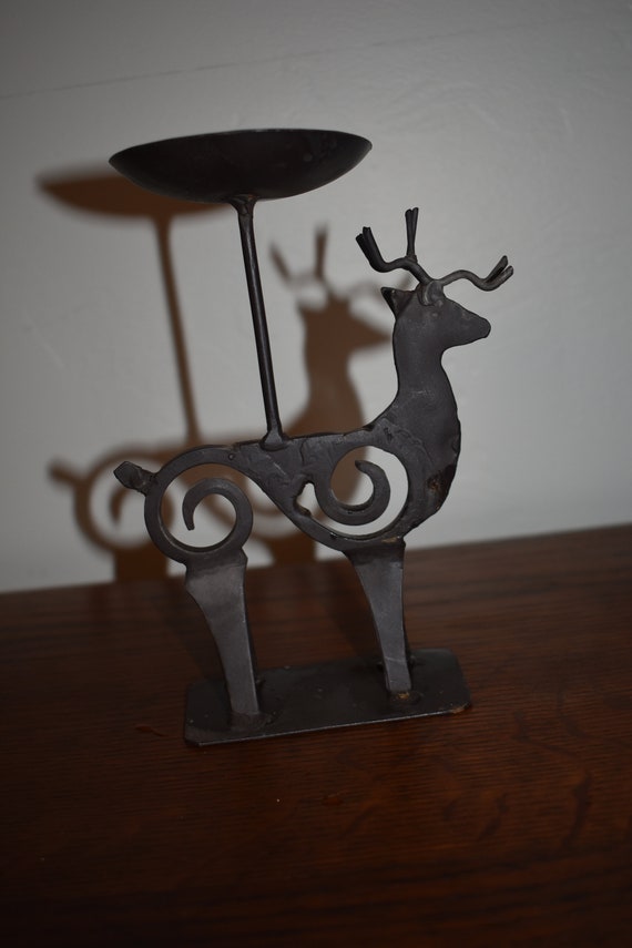 Metal Reindeer Candle Holder Etsy