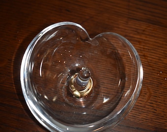 Ring Holder Heart Shape Glass