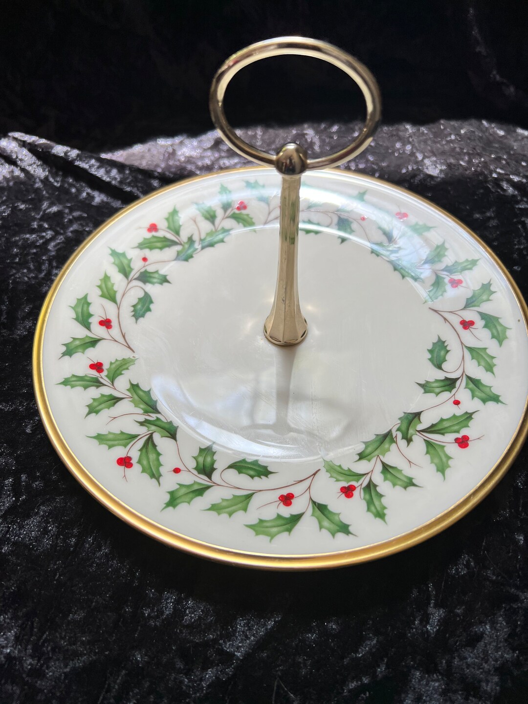 Lenox Holiday Plate With Handle Etsy