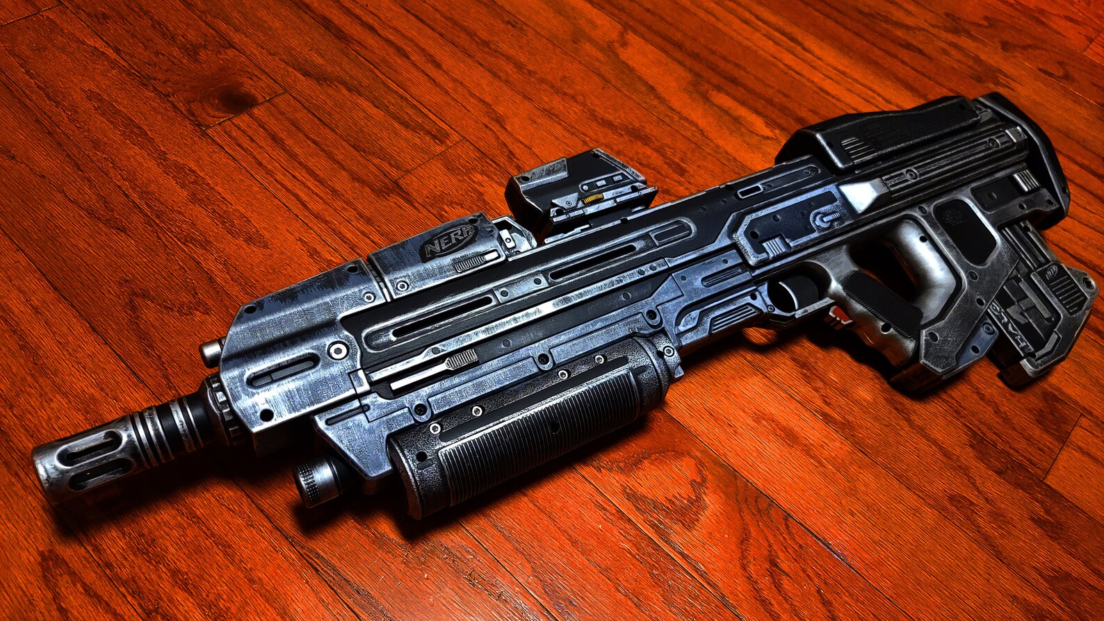 Nerf Halo MA40 Military Gray/Black Assault Rifle Motorized | Etsy