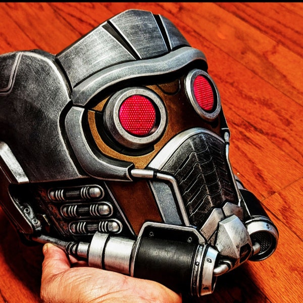 Casco de máscara Star Lord de Guardianes de la Galaxia con gafas luminosas personalizadas