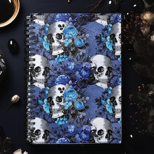 Gothic Sugar Skull Notebook: Floral Gothglam Journal