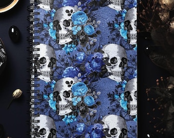 Gothic Sugar Skull Notebook: Floral Gothglam Journal