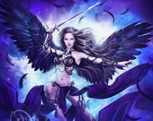 Items Similar To Guardian Angel Fantasy Art Print Angel