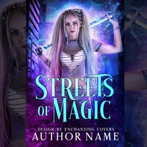 Design di copertina predefinito di fantasy urbano, copertina tascabile magica UF, servizi per autori per autopubblicazione, MC donna, autore indipendente, amante dei libri