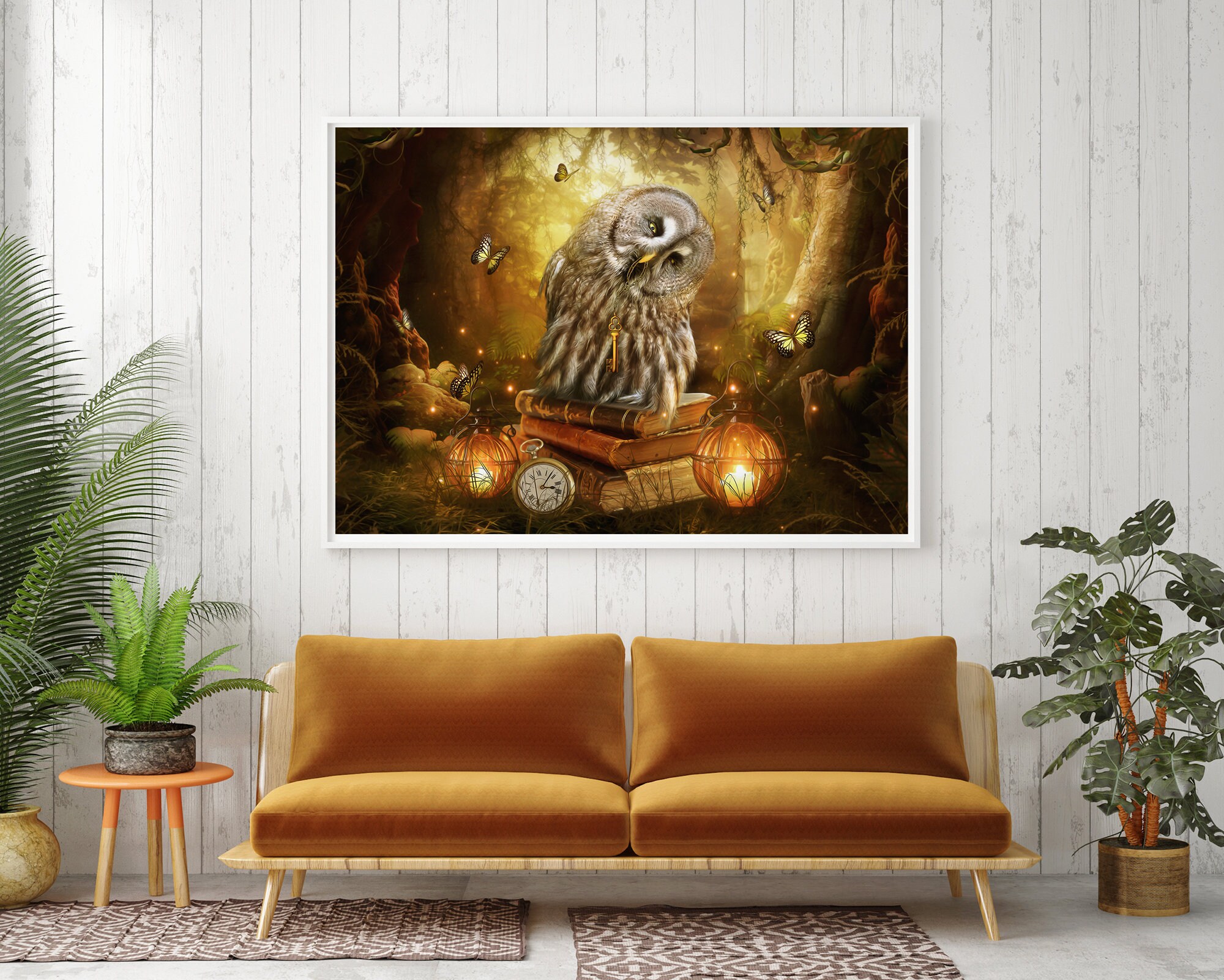 Cottagecore Owl Art Print: Fantasy Woodland Nursery Decor - Etsy