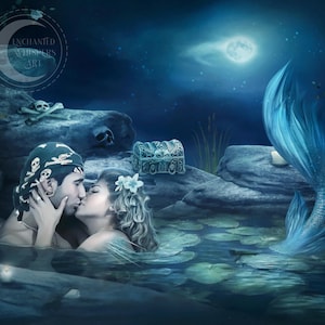 Mermaid Lagoon Art Print: Romantic Siren & Pirate Fantasy