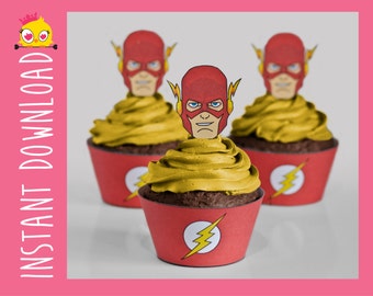 The Flash Inspired Cupcake Wrappers & Toppers PDF