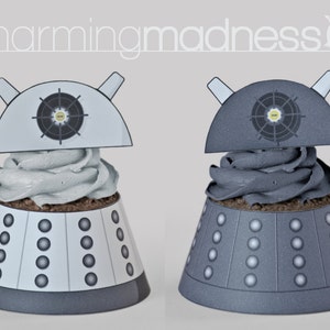 Dalek Inspired Cupcake Wrappers & Toppers PDF image 4