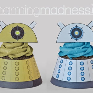 Dalek Inspired Cupcake Wrappers & Toppers PDF image 5