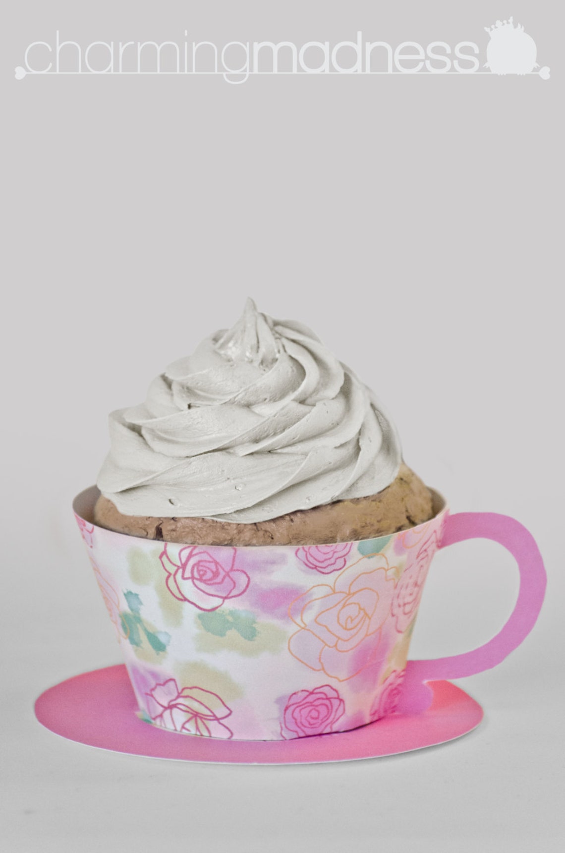 Teacup and Saucer Cupcake Wrappers PDF Etsy