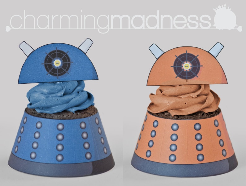 Dalek Inspired Cupcake Wrappers & Toppers PDF image 2