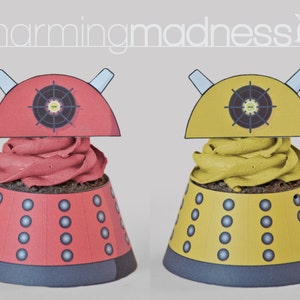 Dalek Inspired Cupcake Wrappers & Toppers PDF image 3