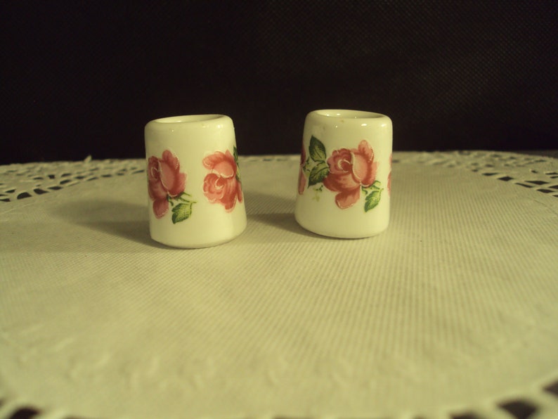 Vintage Miniature Candle Holders Roses Made in Germany Ceramic Etsy