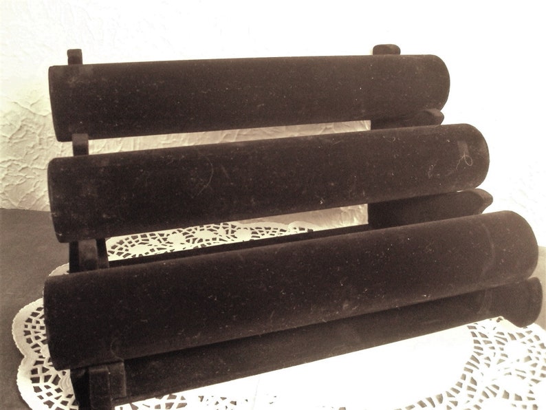 necklace organizer Velvet bracelet display jewelry holder 3 tier black velvet for bracelets watches