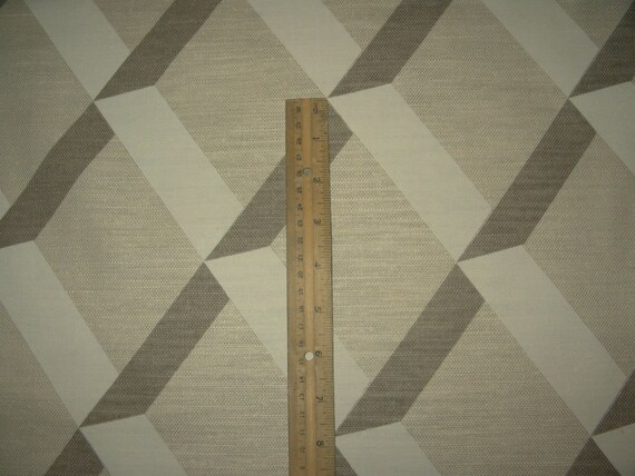 Vintage Drapery Fabric Linen Cohama Hand Printed Lattice Retro Etsy