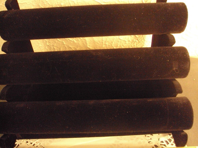 necklace organizer Velvet bracelet display jewelry holder 3 tier black velvet for bracelets watches