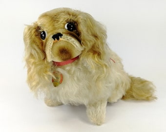 Steiff Pekinese all IDs sitting largest 12 inches vintage 1968 to 1976