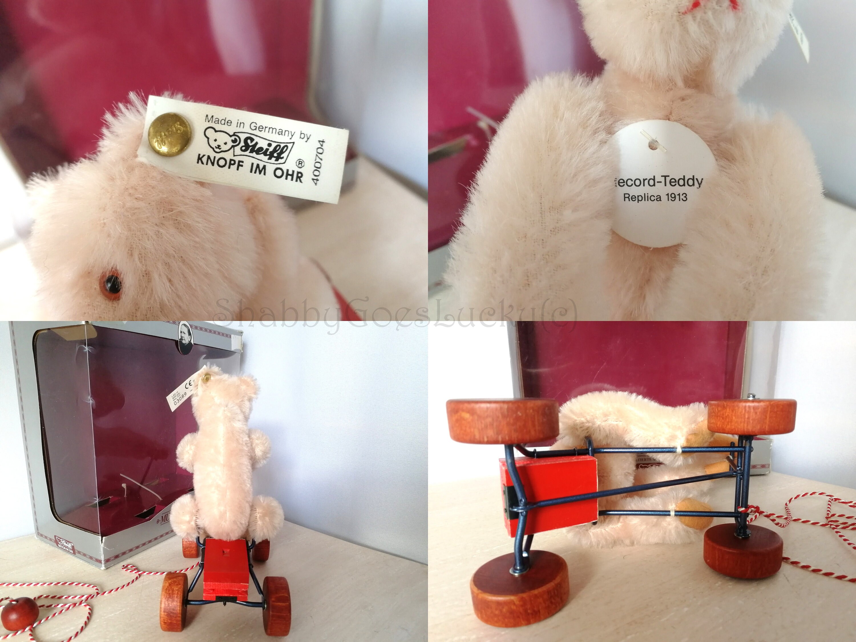 シュタイフ テディベア ローズ・オン・ワゴン ヴィンテージ 1991年