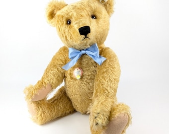 Steiff Teddy Bear 1951 Replica Yellow Large 20 Inches Vintage Made