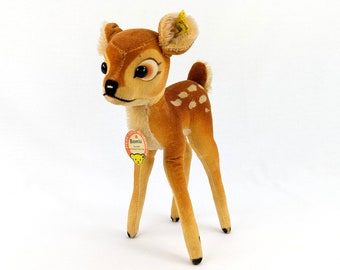 Steiff Bambi alle ID's vintage 1959 tot 1964 hoogste 9 inch fluwelen hert