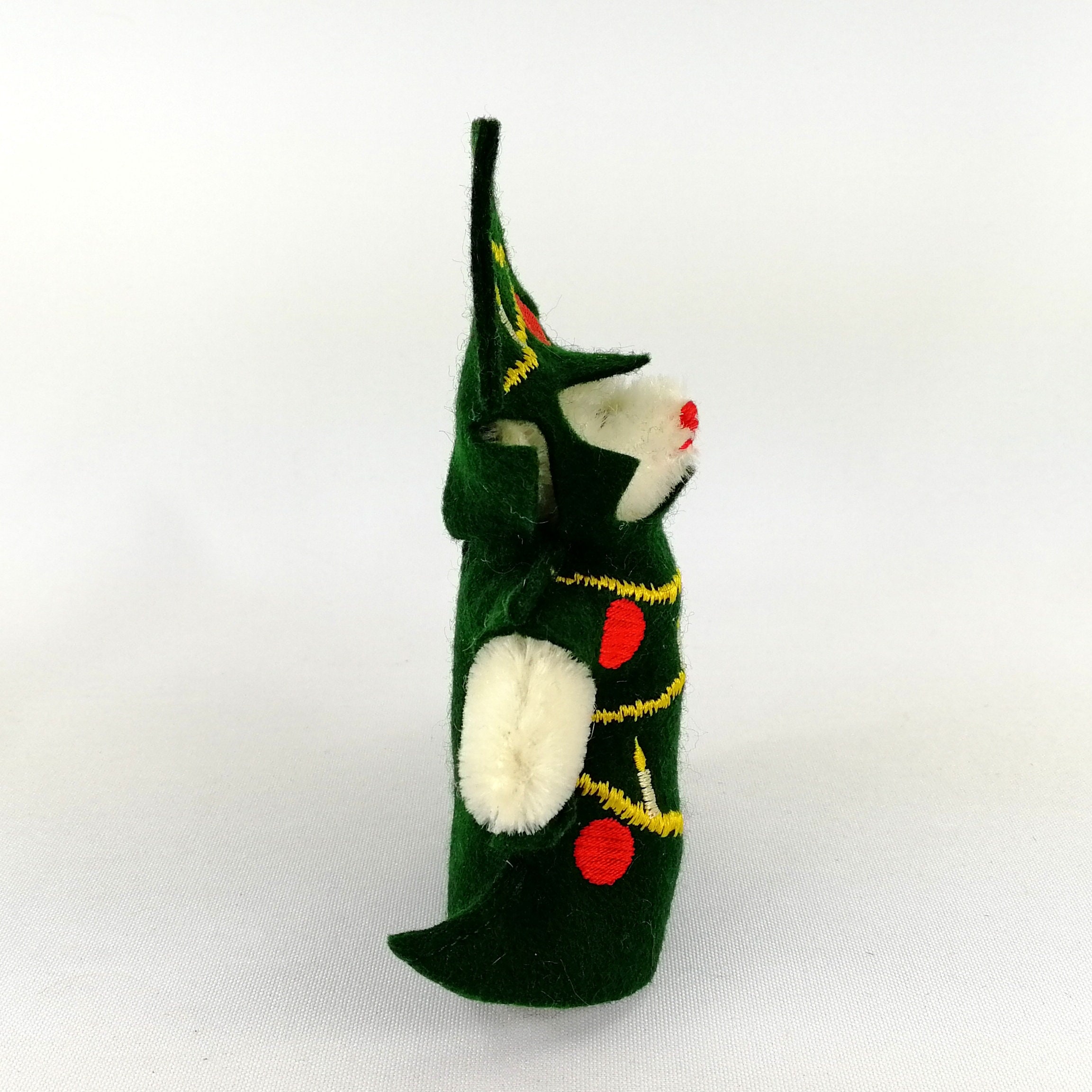 Steiff Christmas Tree Teddy Bear Ornament Mint 4 Inches Vintage