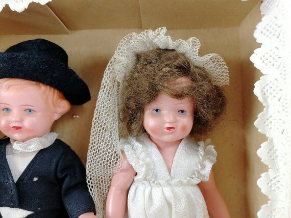 Bride and Groom Doll Couple Pair in Original Box German Made by