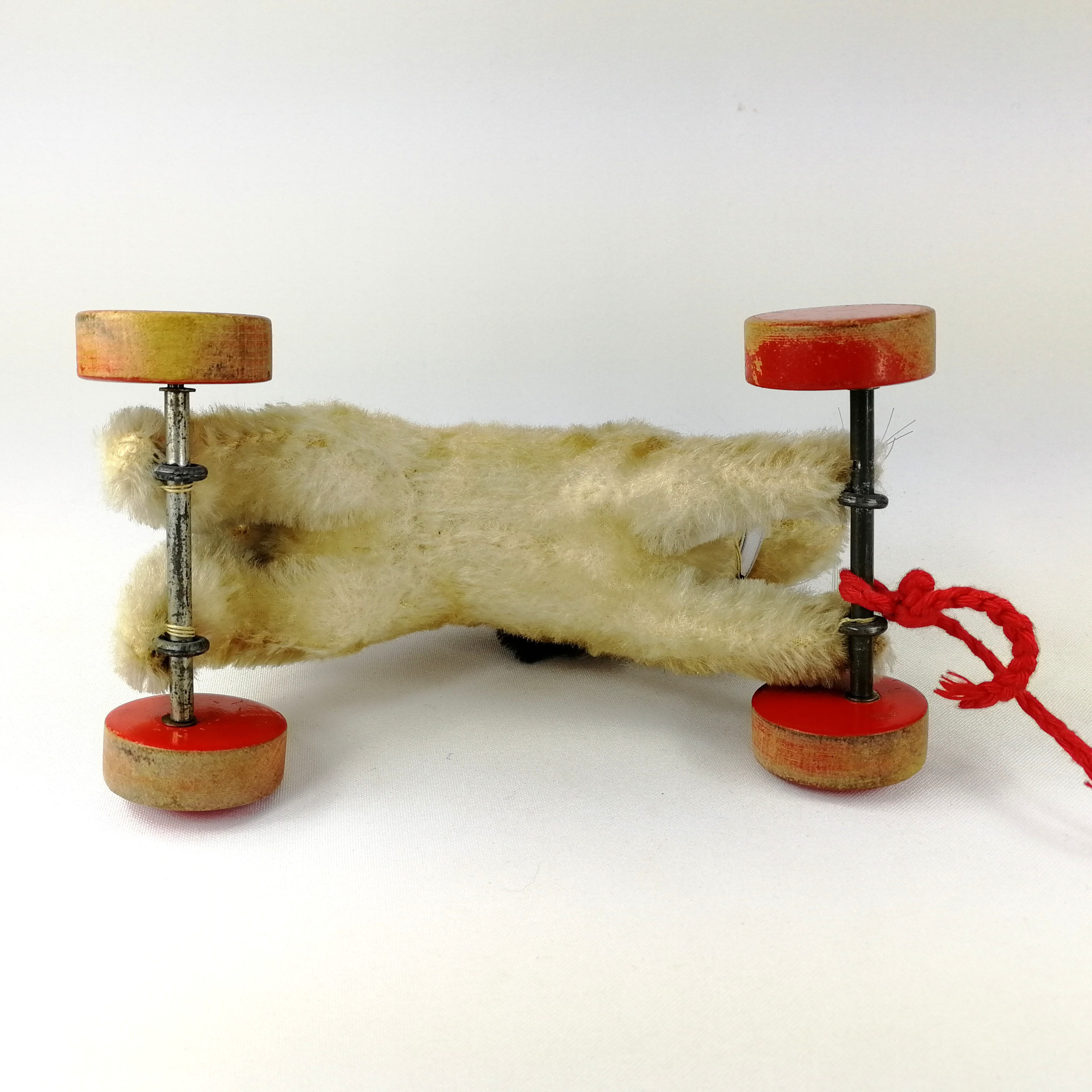 Steiff Hopping Rabbit on Wheels With ID 6 Inches Vintage