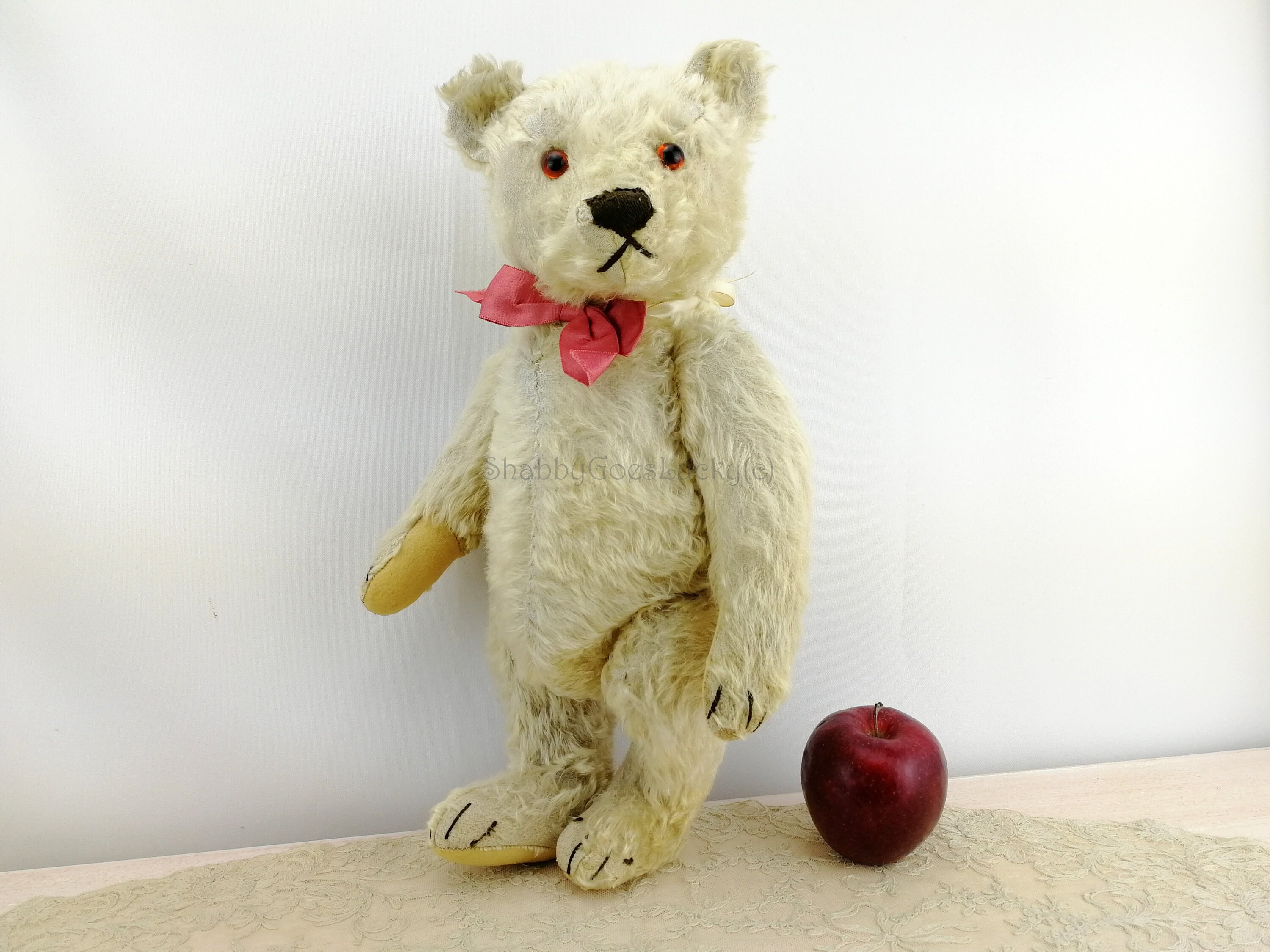 antique white steiff teddy bear