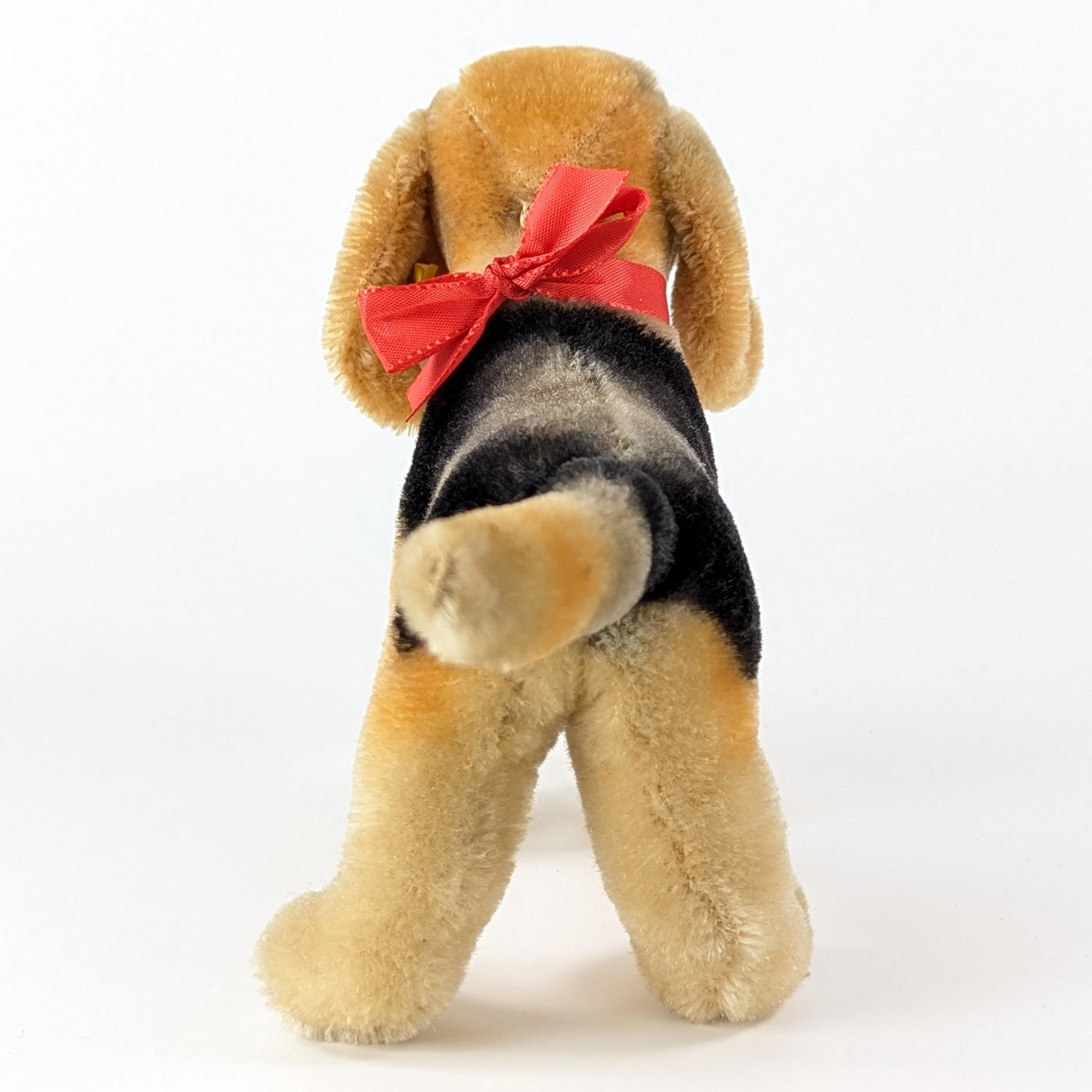 Steiff Beagle Dog With ID Standing Midi Size 7 Inches Vintage 1959