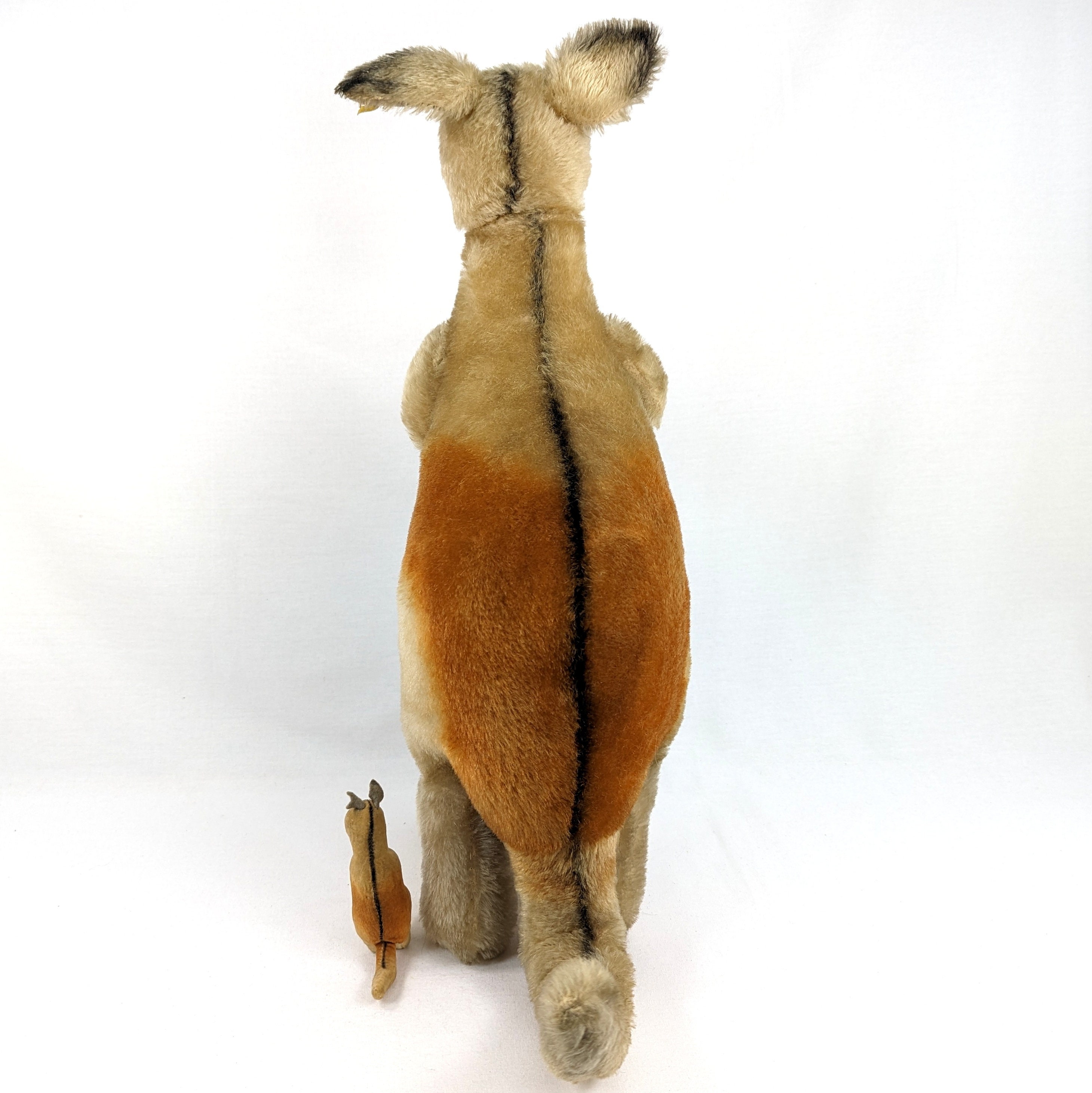 Steiff Kangaroo With Ids and Baby Joey Large 20 Inches Vintage