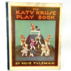 Katy Kruse Play Book 1930 rara edizione inglese 12 litografie e poesie a colori