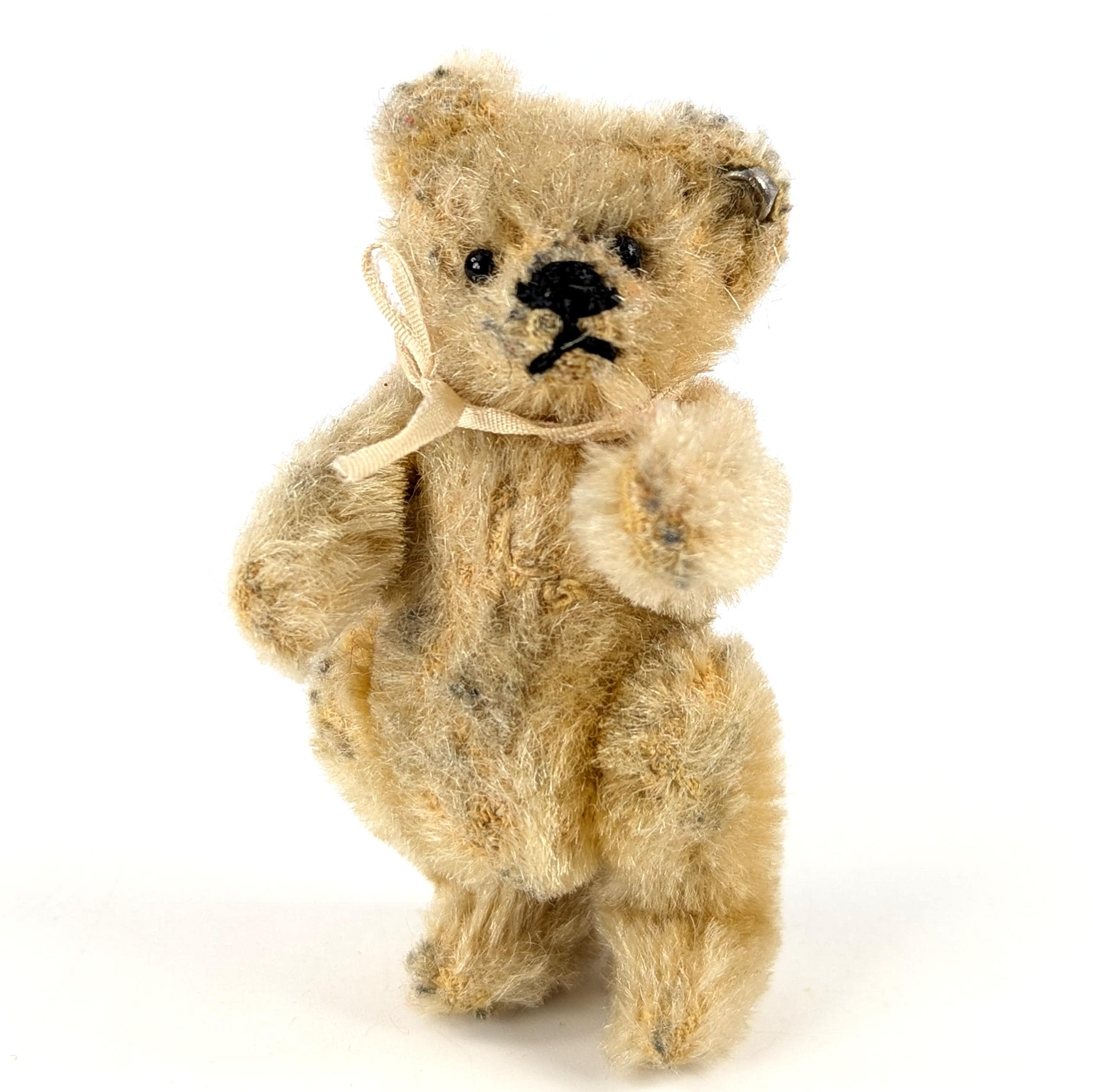 Steiff Teddy Bear With Ear Button Yellow Smallest 3 Inches 1950s