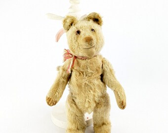 【ヴィンテージ】テディベア【イタリア製】 シュタイフ テディベア ffボタン付き 10インチ ヴィンテージ 1930