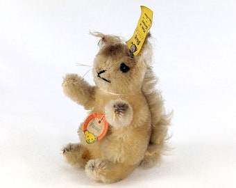 Steiff Squirrel Possy all IDs smallest 4 inches vintage 1965 to 1967