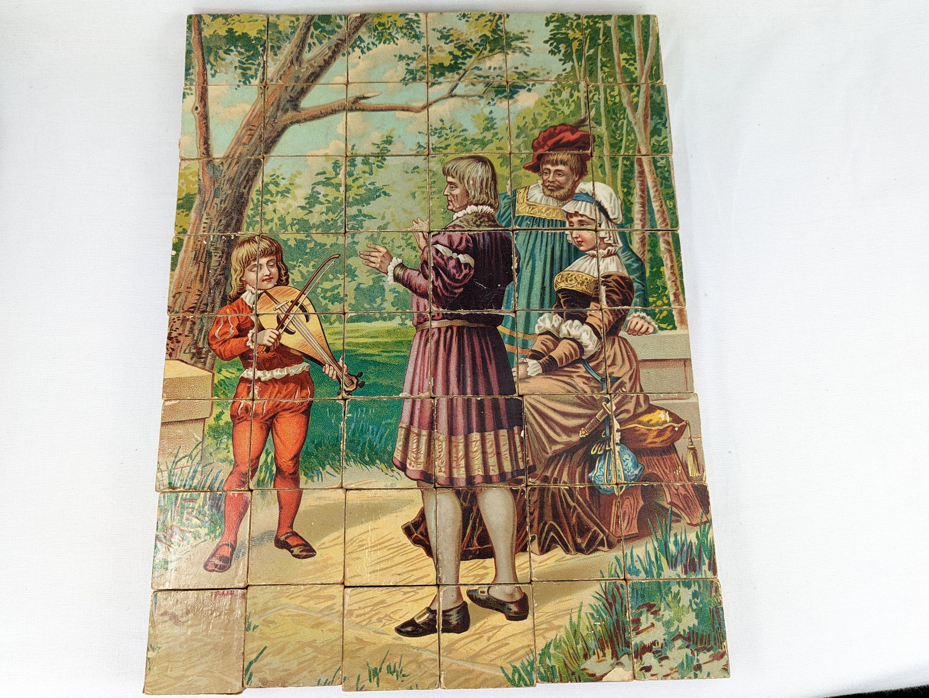 Lot De 3 Puzzles Anciens En Bois - Vers 1900-1920 - Occasion - Un Puzzle Incomplet