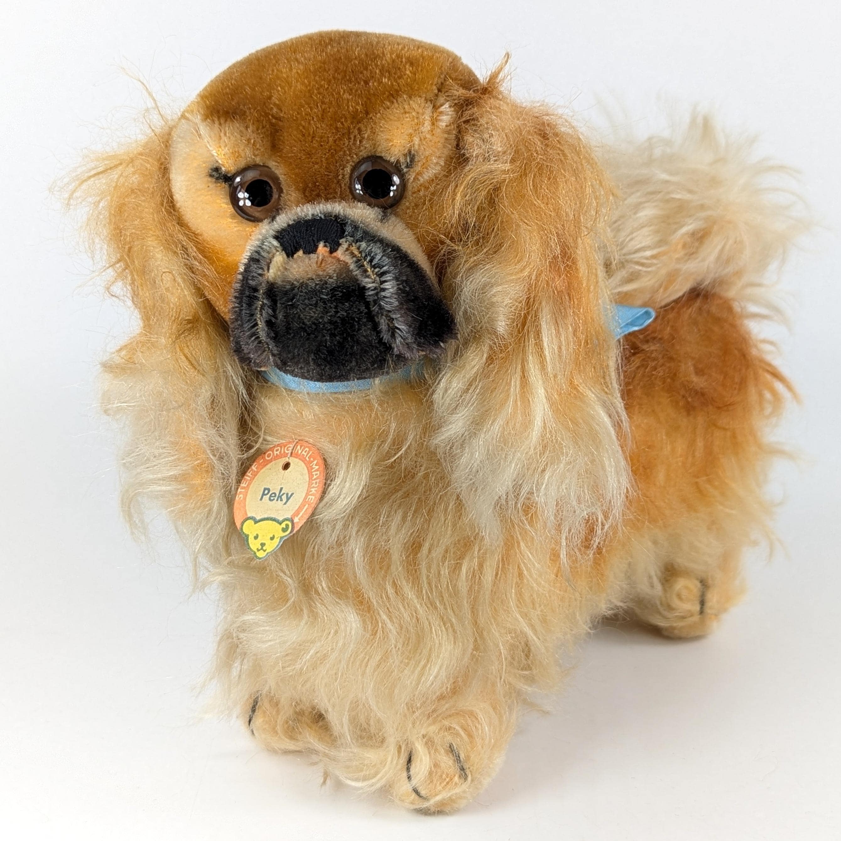Steiff Dog Pekinese Largest 9 Inches Standing All Ids Vintage 1968