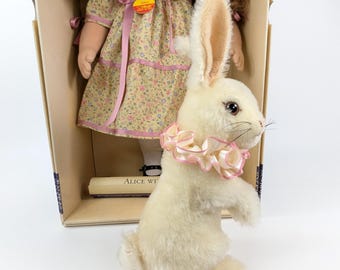Steiff Doll Alice With Rabbit All Ids 1994 Produced Lmtd Edition