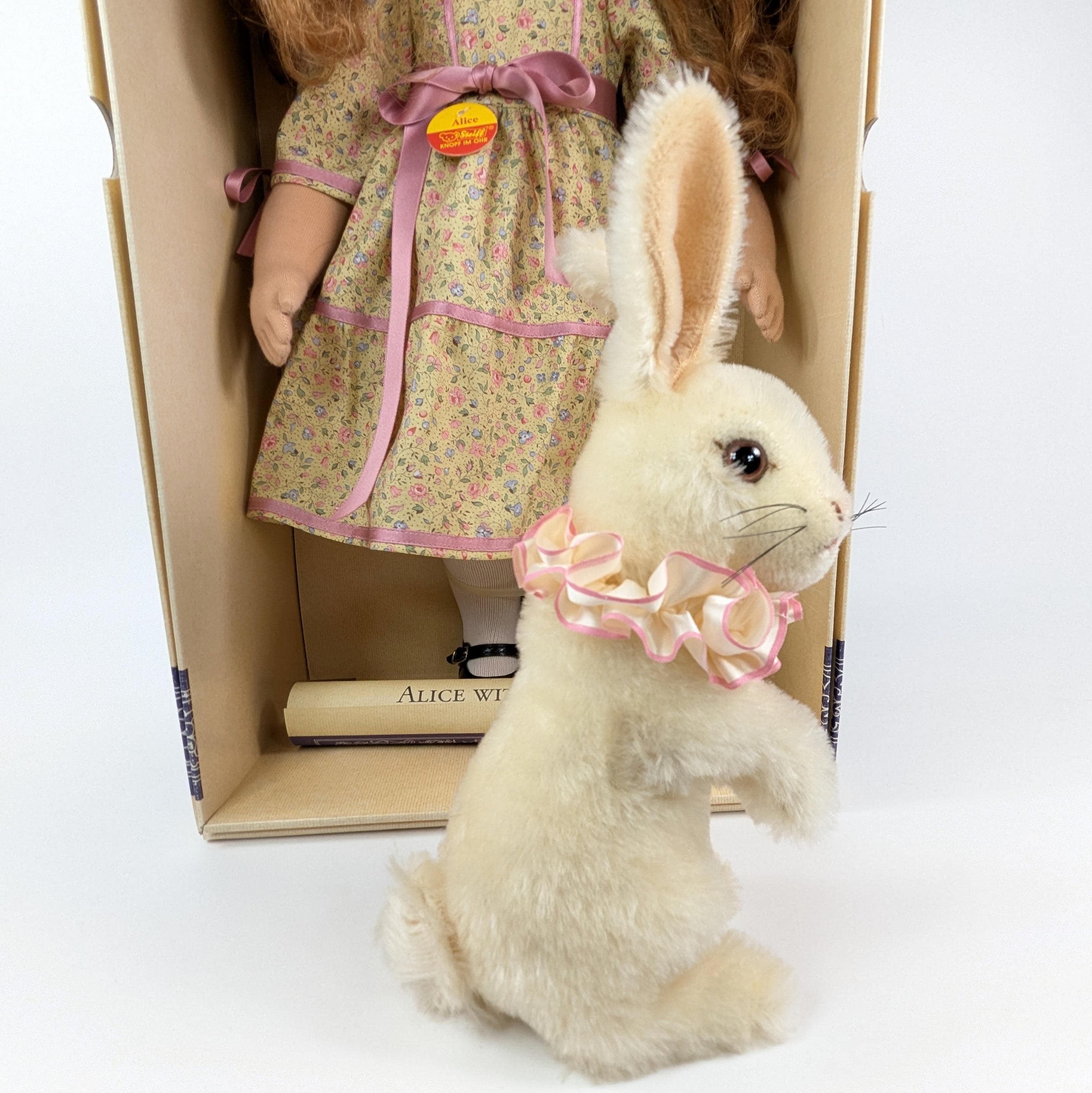 Steiff Doll Alice With Rabbit All Ids 1994 Produced Lmtd Edition