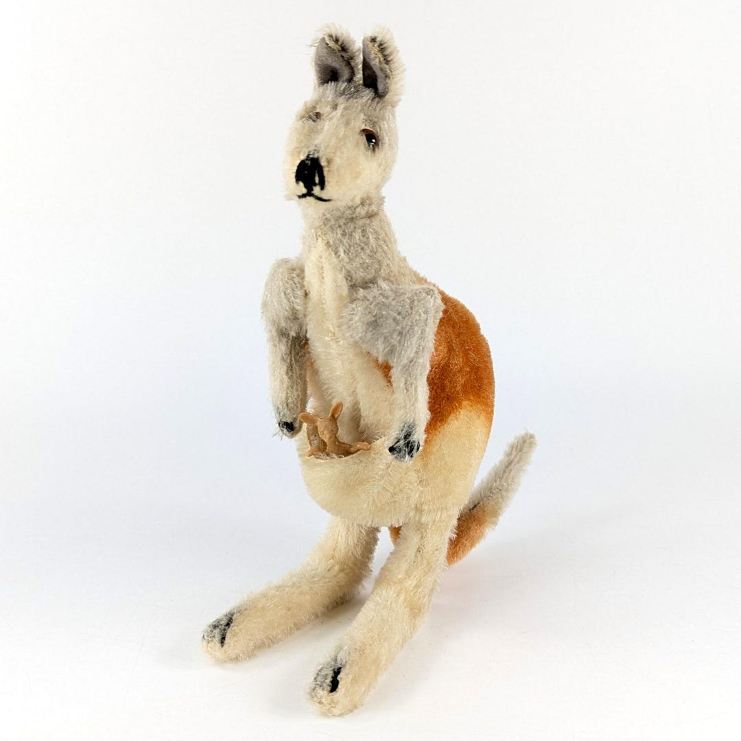 Steiff Kangaroo With Baby Joey Midi 10 Inches 1953 to 1964