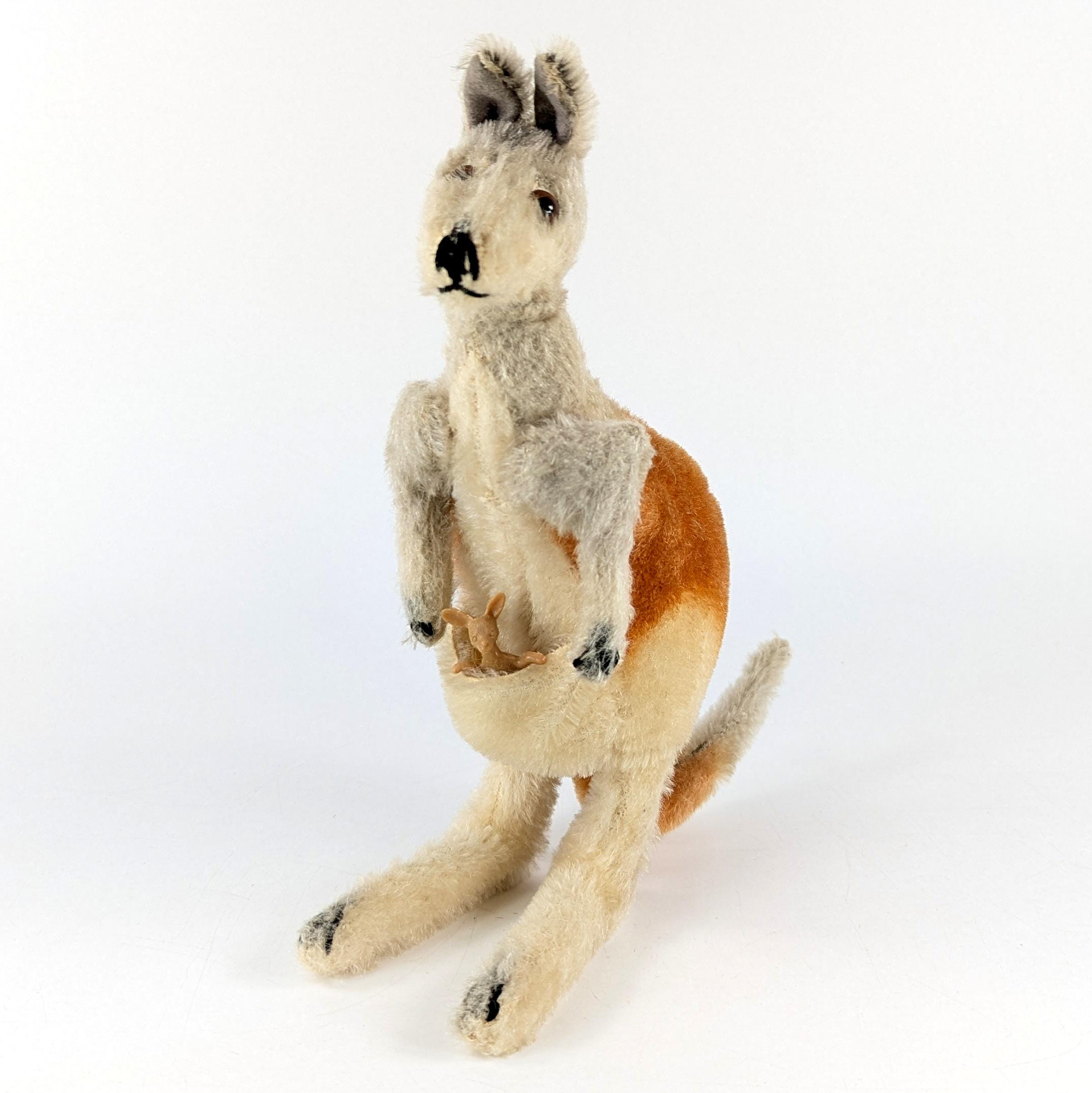 Steiff Kangaroo With Baby Joey Midi 10 Inches 1953 to 1964