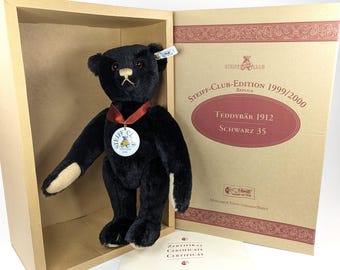 Steiff シュタイフ クラブベア 1999/2000 Teddybear Black 35 1912