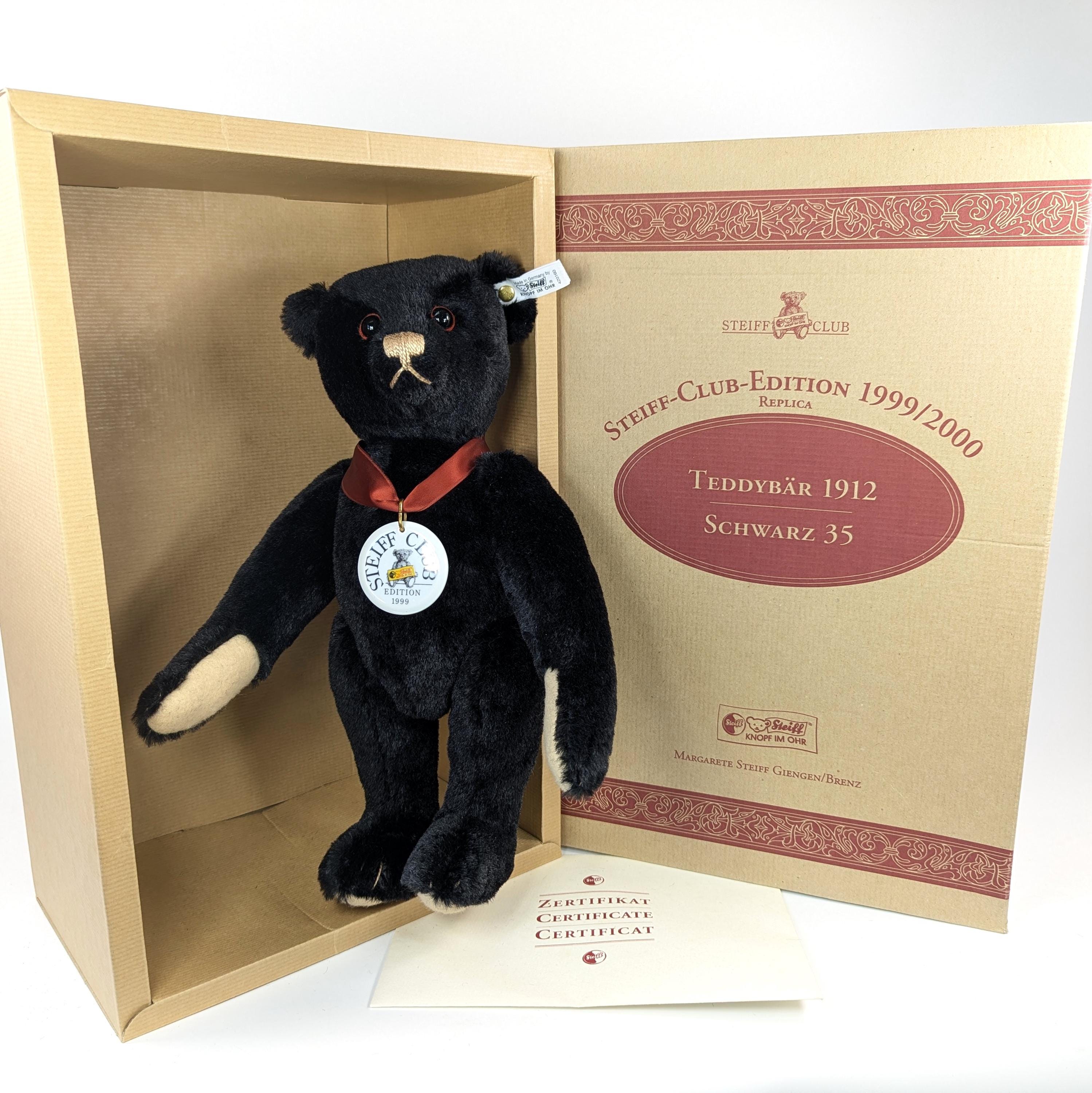 シュタイフ ブラック テディベア 1912年 タイタニック号 メモリアル 14